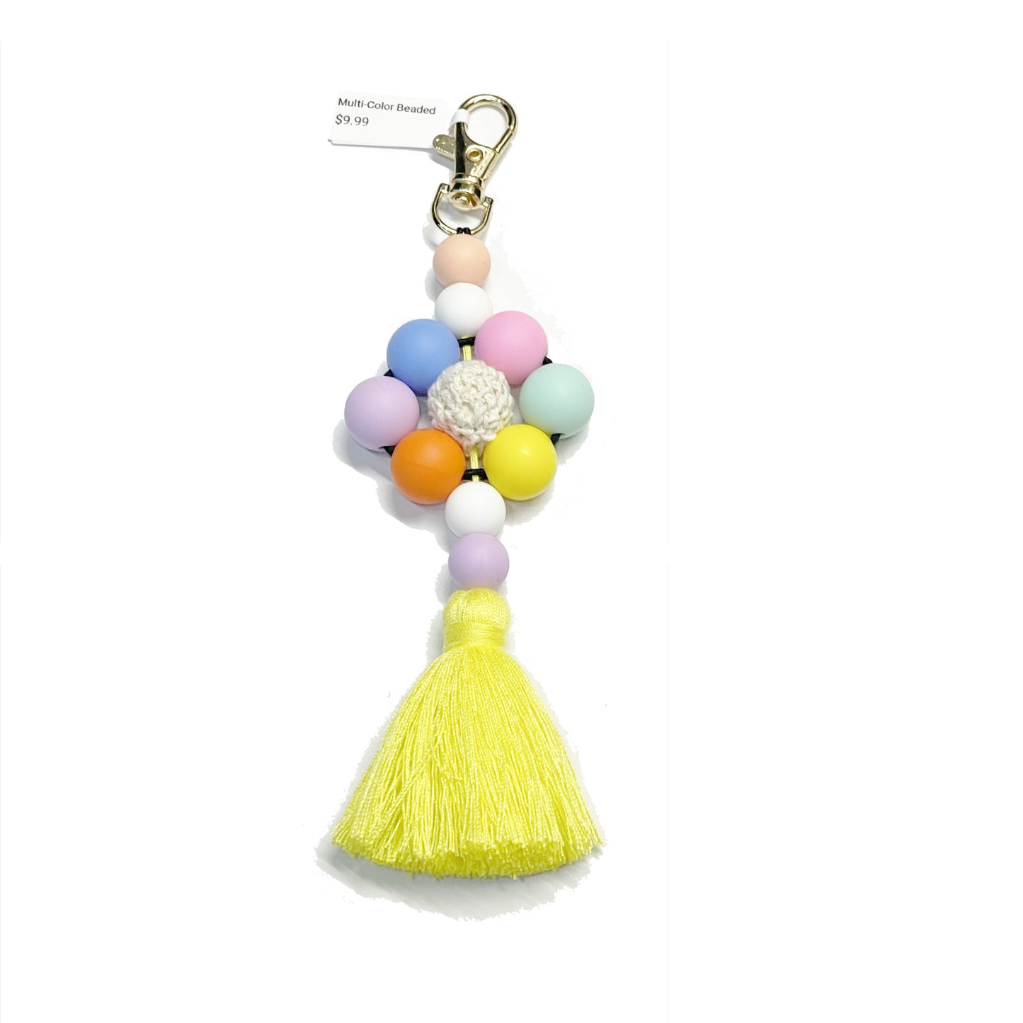 Multi-Color Flower Tassel Keychain