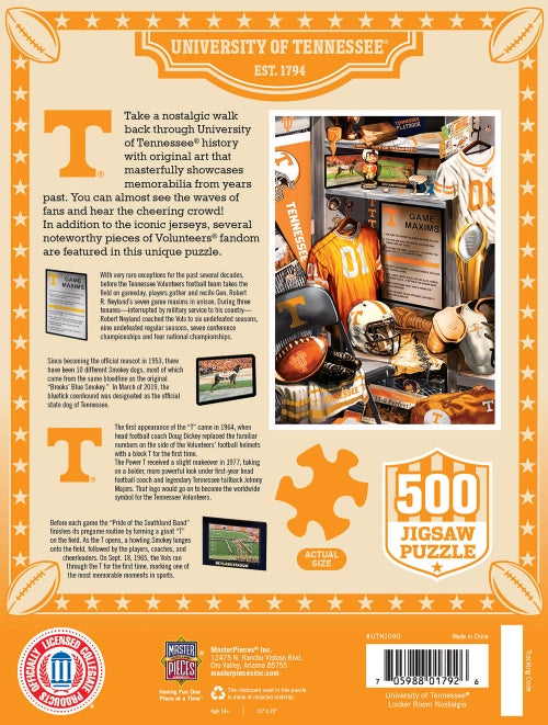 Tennessee Volunteers - Locker Room 500 Piece Puzzle