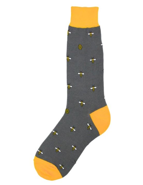 Foot Traffic Bees Socks Mens