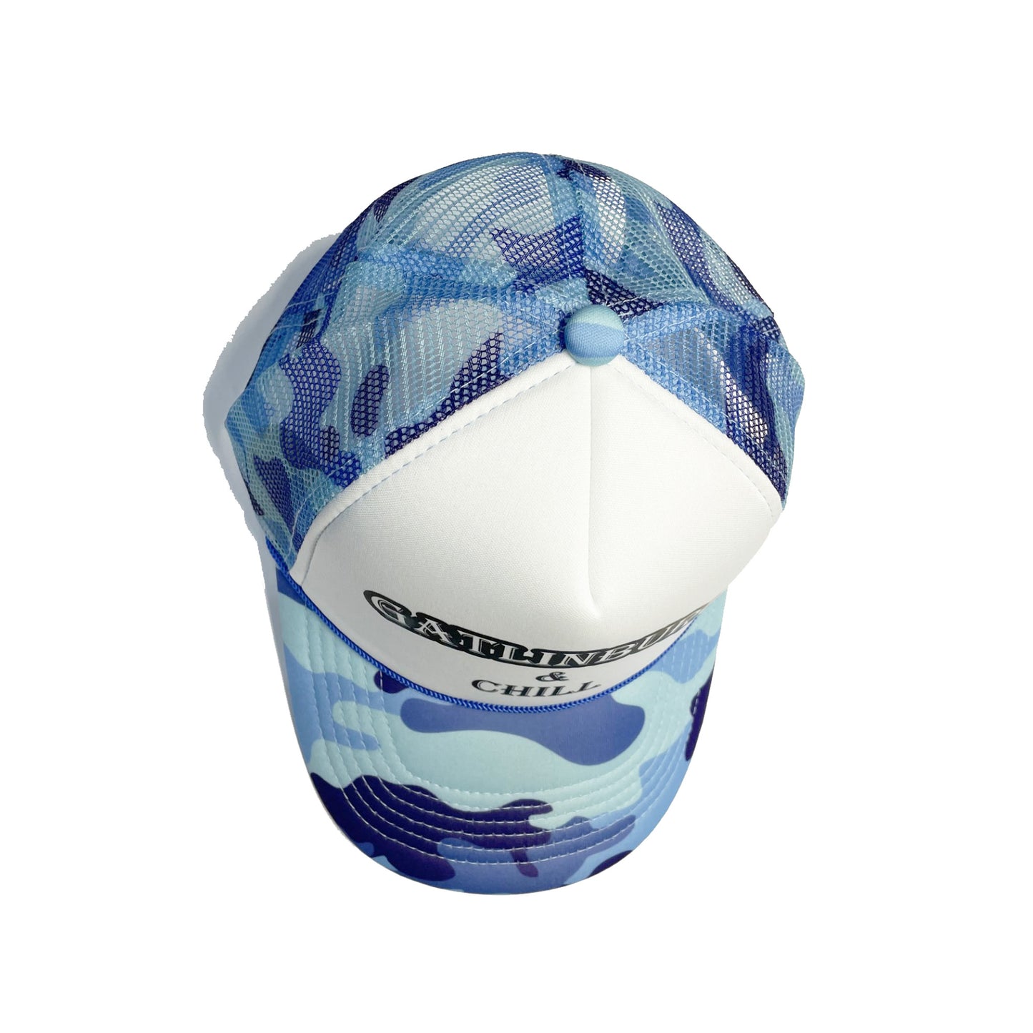 Camo Blue Gatlinburg & Chill Trucker Hat