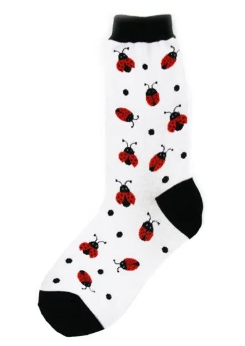 Foot Traffic Ladybugs Socks Womens