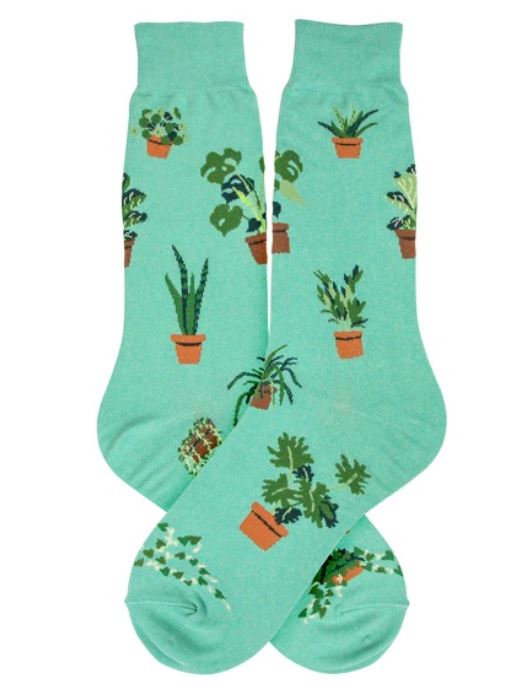 Foot Traffic Plant Dude Socks Mens