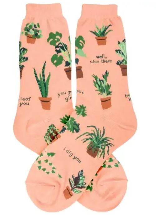 Foot Traffic Plant Lady Socks Womens