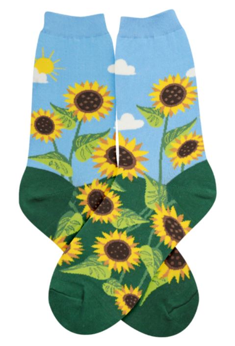 Foot Traffic Sunflowers Socks Womens